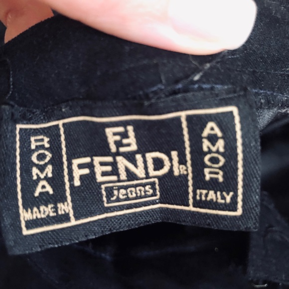 Authentic FENDI Vintage Rare Black Velvet Pants - Picture 4 of 6